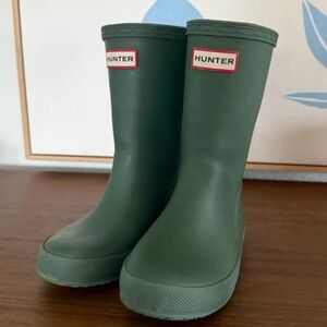 Hunter Kids Forest Green Rain Boots